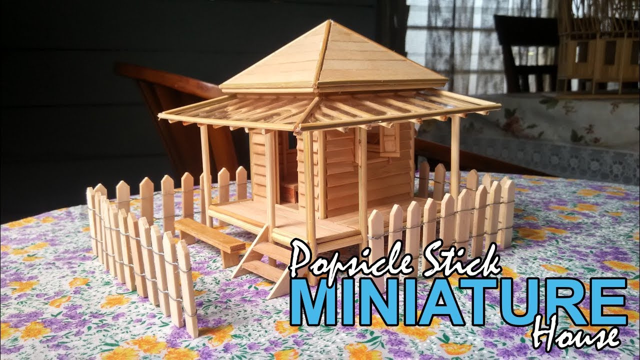 Membuat Miniatur Rumah  Jepang Dengan Stik Kayu Es Krim
