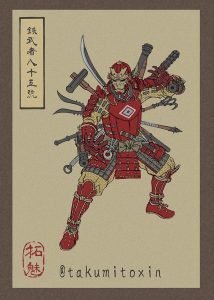 Ilustrasi Keren Yang Menggabungkan Seni Ukiyo-e Dengan Pahlawan Super Marvel