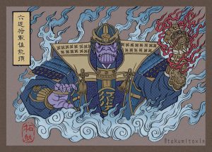 Ilustrasi Keren Yang Menggabungkan Seni Ukiyo-e Dengan Pahlawan Super Marvel 