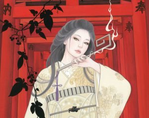 Wanita Cantik Dengan Kimono, Lukisan Indah Yang Terkenal Dari Miki Katoh