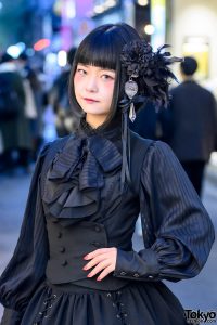 Fashion Jepang Lolita Gothic Yang Elegan Dengan Warna Serba Hitam Dari Sana Seine