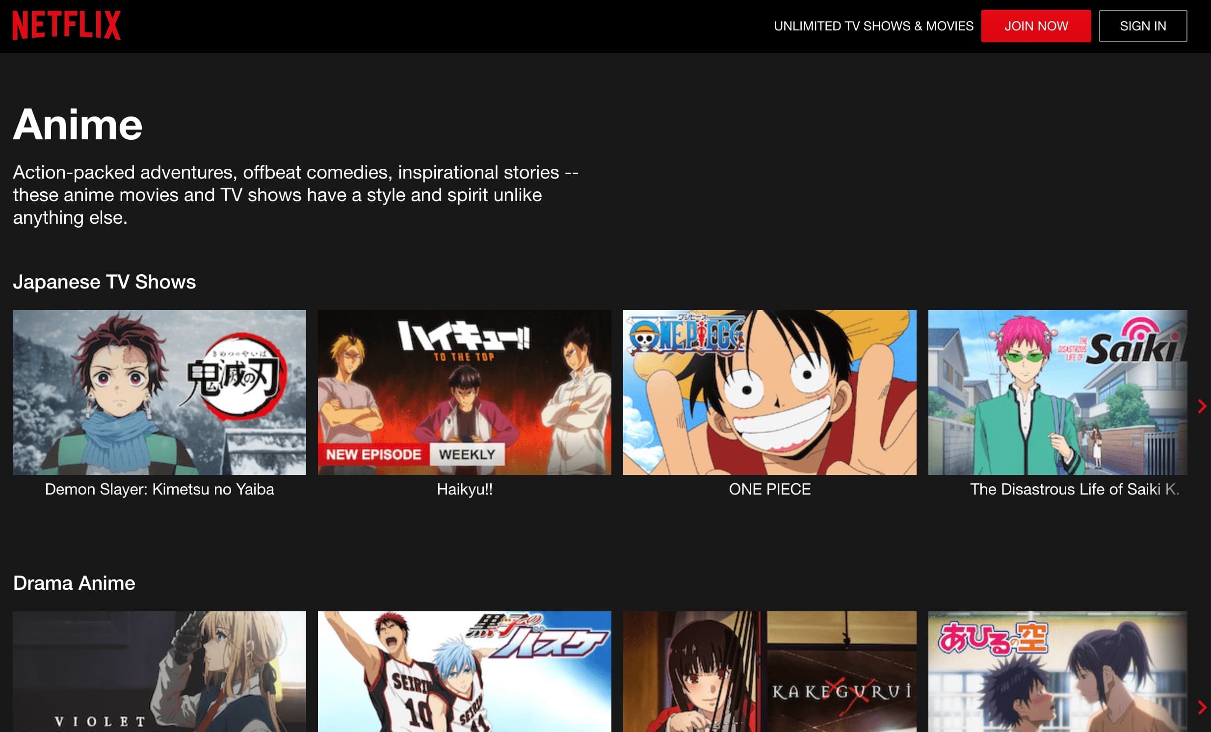 Anime Netflix Streaming